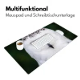 Sneeuwuil - Portret - Geel Muismat XXL klein -ysfeer4_duits