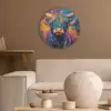 Marmer - Modern - Goud Akoestische PET Vilt - Rond klein -sfeer1