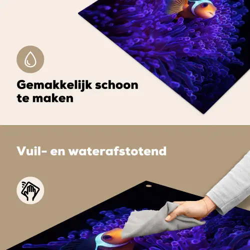 Koraal - Vis - Oranje - Zee Inductie beschemer met haakjes middel -ky-schoon-nl