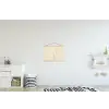 Minimalistisch - Waterijsje - Stokje - Beige textielposter latten blank klein -kinderkamer