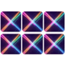 Kruisen - Lasterstralen - Neon onderzetter kurk middel -zkaufland3dotto
