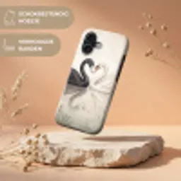Zwanen - Hartvorm - Dieren Toughcase MagSafe Apple iPhone 17 klein -USP_RandenV_NL