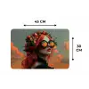 Vrouw - Kroon - Tomaat - Bascilicum - Zonnebril Placemat vinyl groot -specs