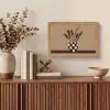 Minimalistisch - Vaas - Bloemen - Bruin Light Box met kabel (Tafellamp) klein -sfeer2