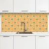 Mandala - Boho - Bloemen - Oranje - Patroon keuken achterwand 2 middel 871 -3d