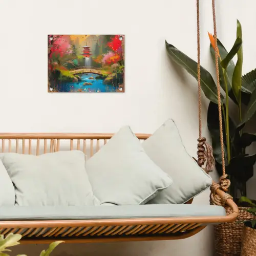 Serene Japanse Tuin tuinposter los doek klein -sfeer7