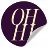 Oh hi - Paars - Minimalistisch Wandcirkel behangsticker klein -3d