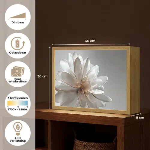 Bloem - Wit - Neutraal Light Box met batterij (Wandlamp) middel -USP_websiteoverzichtNL