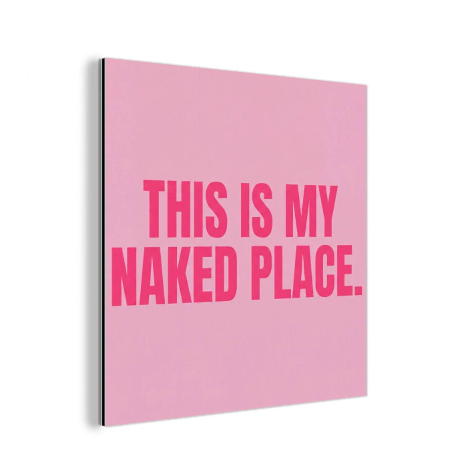 Tekst - Modern - Roze aluminium wit klein -3d