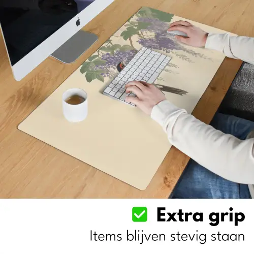 Specht - Bloemen - Paars Muismat XXL klein -sfeer3
