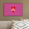 Girl power - Hart - Roze - Rood canvas 2cm klein -sfeer3