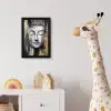 Boedhha - Penseelstreken - Goud - Abstract fotolijst zwart zonder passe partout klein -usfeer4_kinderkamer