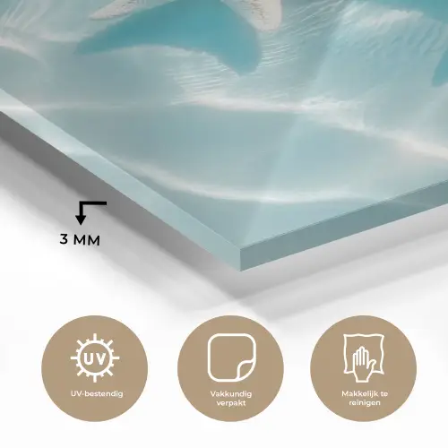 Zeesterren - Golvend water - Rustgevend plexiglas 5mm klein -sfeer2