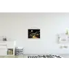 Gouden rivier - Bergen - Maan - Sterrenhemel textielposter latten blank klein -kinderkamer