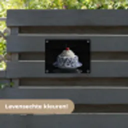Taart - Slagroom - Kers - Bord - Delfts blauw tuinposter los doek klein -sfeer3