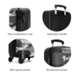 Camogrijs NBS - Handbagage koffer - Kinderen Unisex middel zzzzzzzbolletjes_ENG