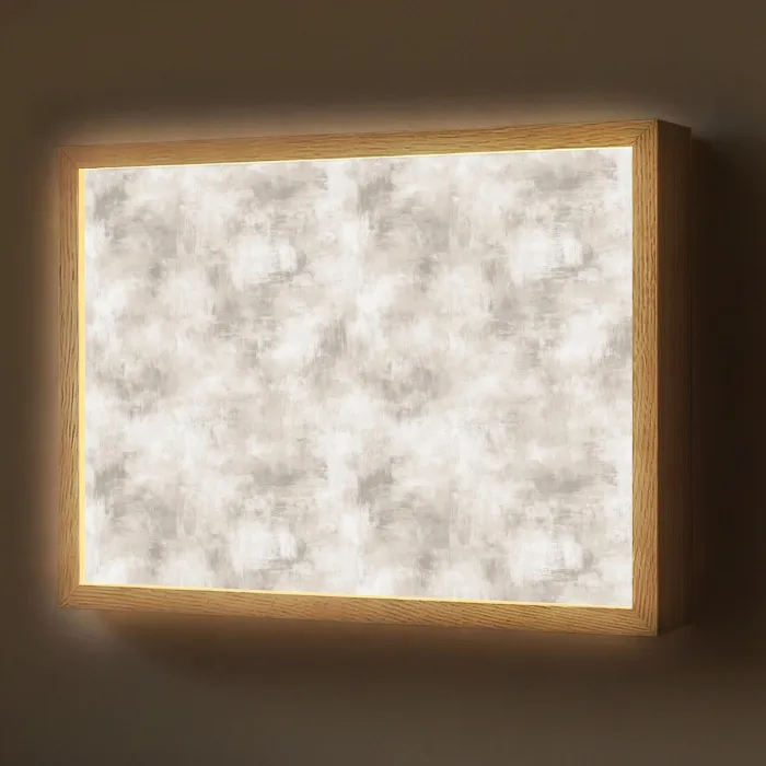 Organisch - Patroon - Gemêleerd Light Box met batterij (Wandlamp) middel 907 -z3d_website