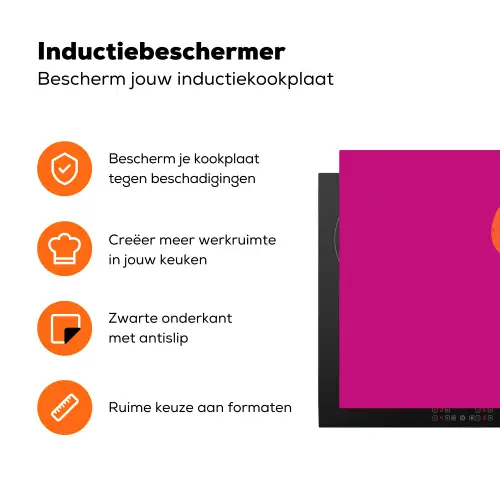 Oh la la - Roze - Oranje - Minimalistisch Inductie beschermer vinyl 3mm klein -zzzzzzz-td-ups