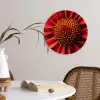 Close up - Bloem- Rood Wandcirkel kunststof plaat 5mm dik klein -sfeer4