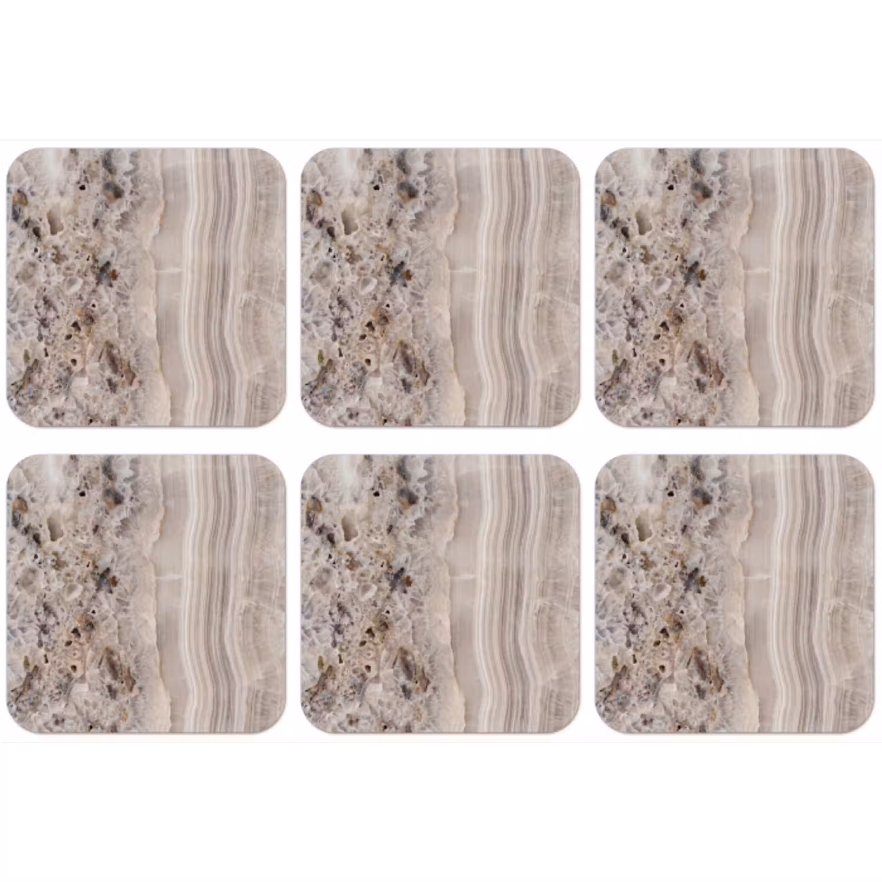 Steen - Textuur - Abstract - Beige - Wit onderzetter kurk middel -zkaufland3dotto