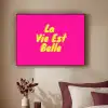 Quote - Retro - Roze Textielframe zwart klein -sfeer1