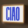 Ciao - Hoofdletters - Blauw - Minimalistisch Light Box met batterij (Wandlamp) middel -z3d_website