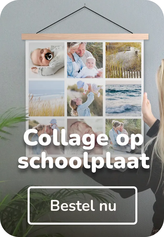 Collage op schoolplaat