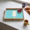 Ijsje - Stokje - Sprinkles - Lichtblauw Dienblad Rechthoek middel -sfeer2