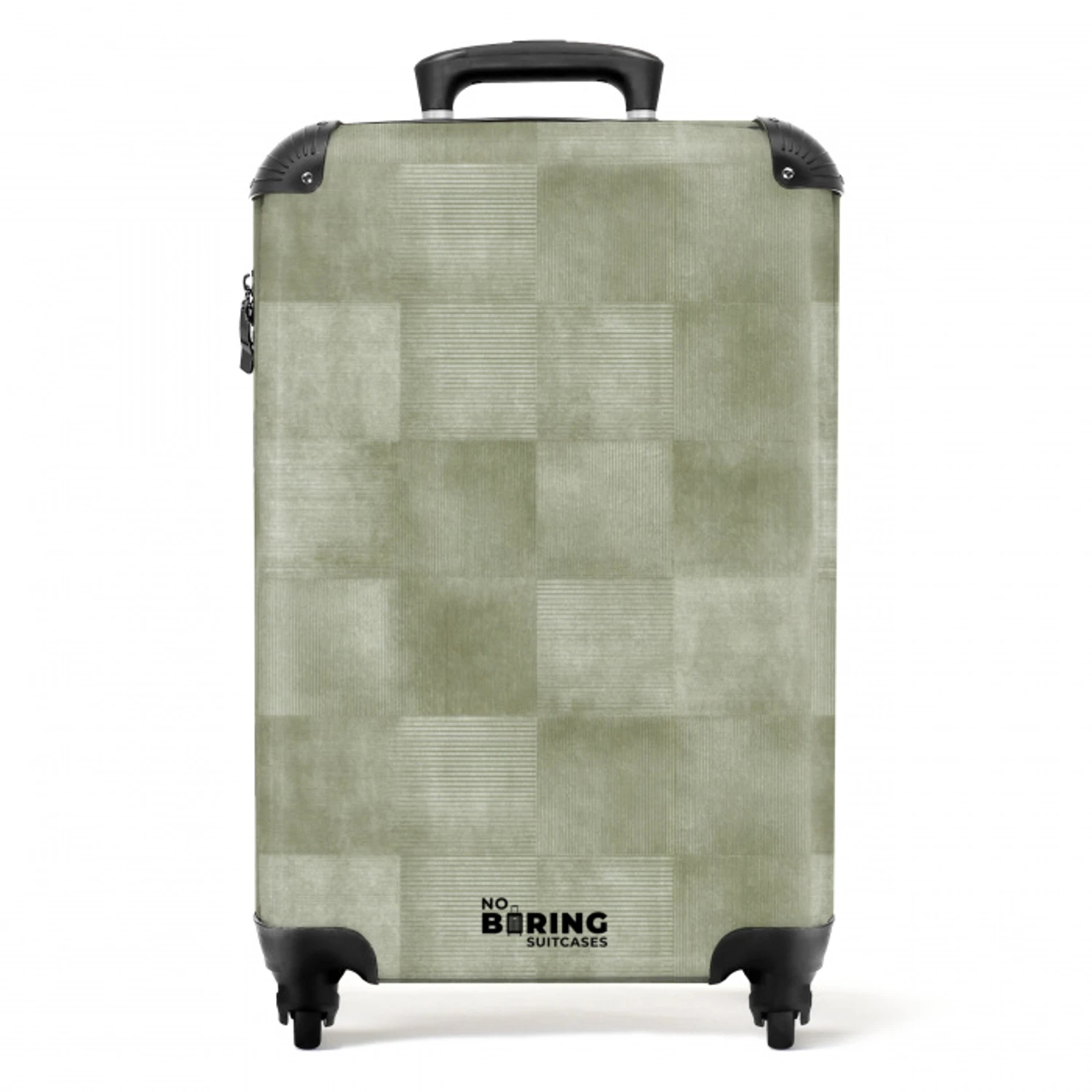 Vlakken - Rustiek - Groen NBS - Handbagage koffer - Volwassenen Unisex middel -productfoto_recht