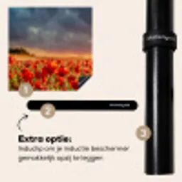 Stormachtige Klaprozenhemel Inductie beschermer vinyl 3mm middel -zzzzzzz-induclip_NL