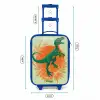 Groene dino tussen varens Kinderkoffer - Blauw klein -productfoto_formaten