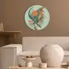 Dino - Bladeren - Grafisch - Groen Akoestische PET Vilt - Rond klein -sfeer1