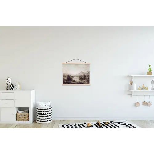 Klassiek - Landschap - Sereen textielposter latten blank klein -kinderkamer