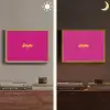Smile - Stippen - Roze Light Box met batterij (Wandlamp) middel -sfeer3