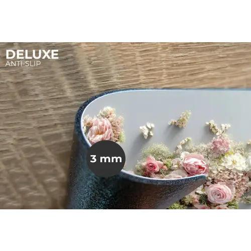 Wereldkaart - Rozen - Roze Placemat vinyl groot -closeup