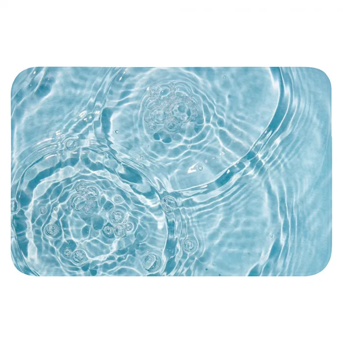 Water - Blauw - bubbels WCmat klein -3d