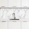 Marmer - Zuiver - Grijs - Aders keuken achterwand 2 middel 871 -3d