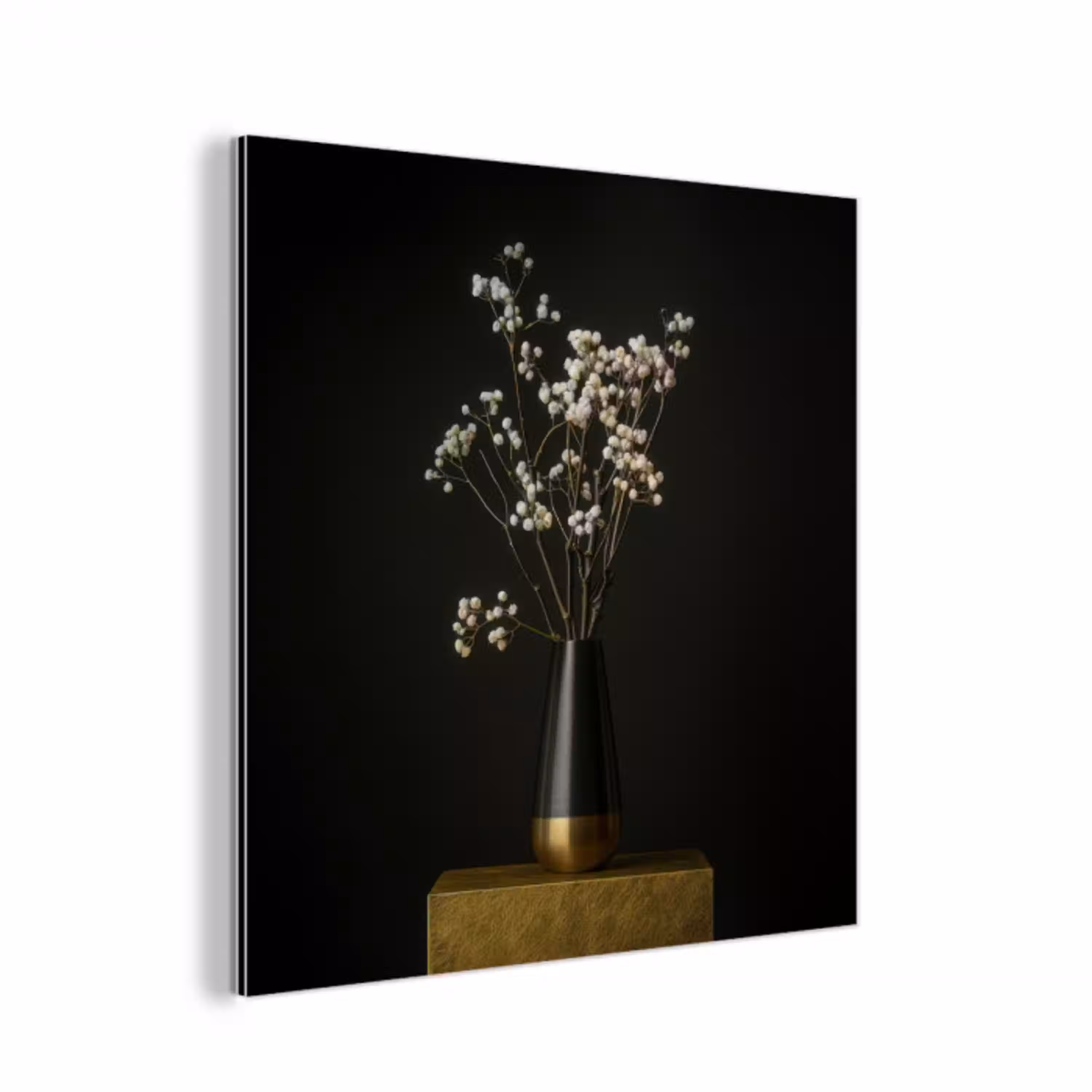 Bloembollen - Wit - Vaas - Minimalistisch aluminium wit klein -3d