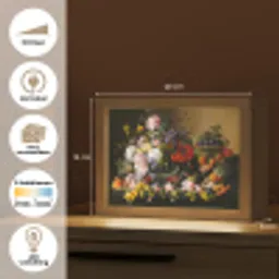 Stilleven met bloemen en fruit - Kunstwerk - Oude meesters Light Box met kabel (Tafellamp) klein -USP_websiteoverzichtNL