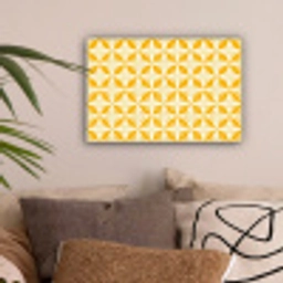 Patroon - Retro - Geel canvas 2cm klein 34 -sfeer1