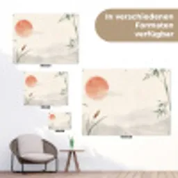 Minimalistisch - Bamboe - Groen tuinposter los doek klein -Xsfeer9_DE