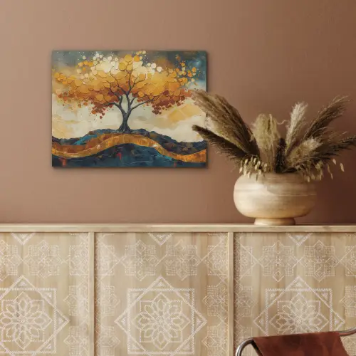 Boom - Natuur - Goud - Modern PET vilt klein -sfeer4