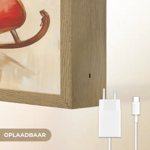 Kerst - Slee - Kerstman Light Box met batterij (Wandlamp) middel -USP_websiteoplaadbaarNL
