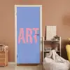 Art - Roze - Blauw deurposter klein -sfeer1