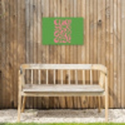 Abstract - Roze - Ciao - Vormen Tuinposter op houten frame 2 cm dik klein -sfeer4