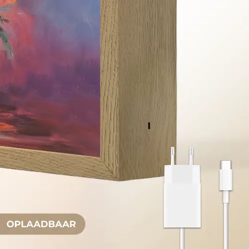 Bloemen - Kunst - Schilderij - Lente - Boeket Light Box met batterij (Wandlamp) middel -USP_websiteoplaadbaarNL