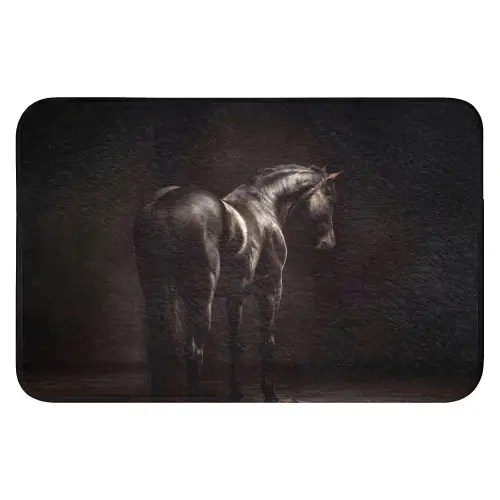 Krachtig - Paard - Donker Badmat klein -3d