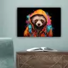 Graffiti - Wasbeer - Jas - Zwart canvas 2cm klein -sfeer4
