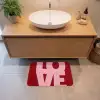 Love - Rood - Blokletters Badmat klein -sfeer1