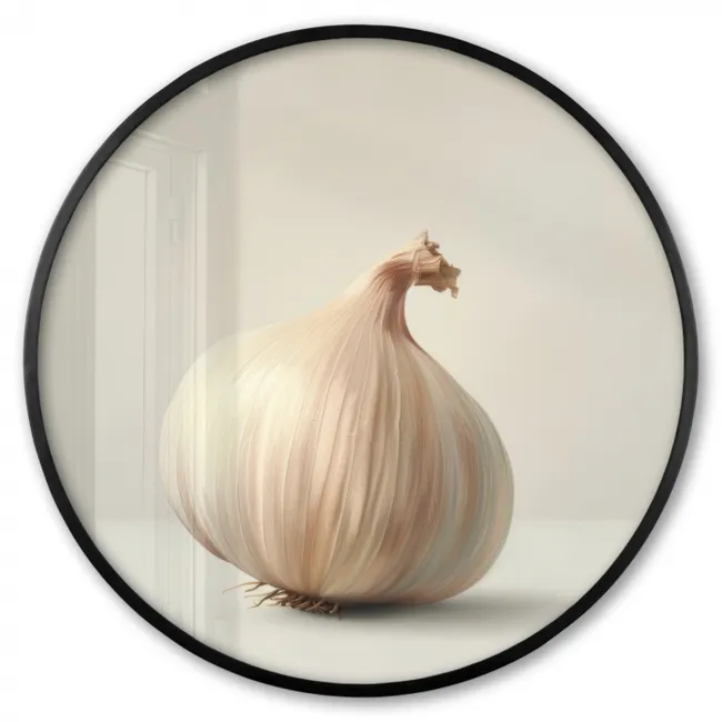 Ronde fotolijst - Knoflook - Natuurlijk - Beige